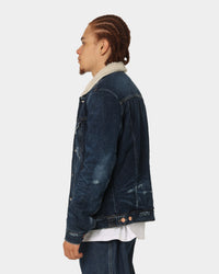 Tommy Jeans Sherpa Trucker Jacket DF205 Denim Black