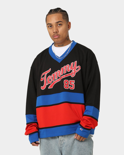 Tommy Jeans TJM Boxy College 85 V-Neck Jersey Black