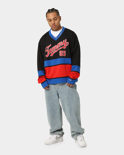 Tommy Jeans TJM Boxy College 85 V-Neck Jersey Black