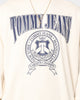 Tommy Jeans TJM Comfort Varsity Crewneck Ancient White