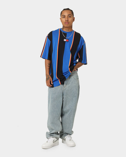 Tommy Jeans TJM Skater Vertical Stripe T-Shirt Blue Triumph