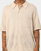 Stussy Perforated Swirl Knit Shirt Cream
