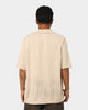 Stussy Perforated Swirl Knit Shirt Cream