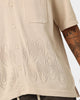 Stussy Perforated Swirl Knit Shirt Cream