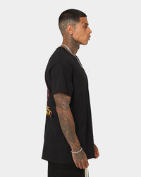 Slipknot Band Photo Flame Logo T-Shirt Black