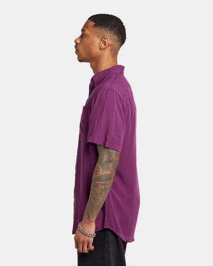 XXIII Marko Button Up Shirt Eggplant