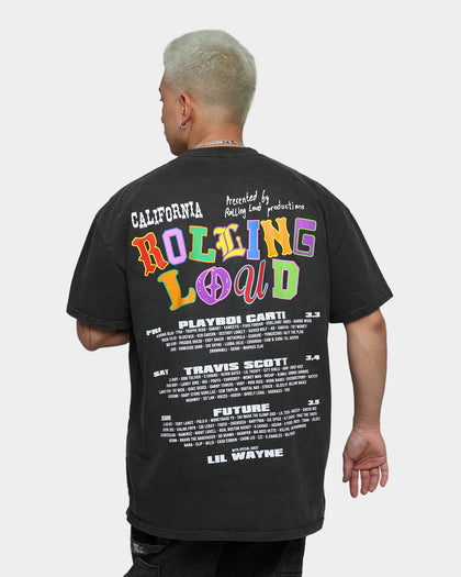 Rolling Loud Rolling Loud Line Up Vintage T-Shirt Black Wash