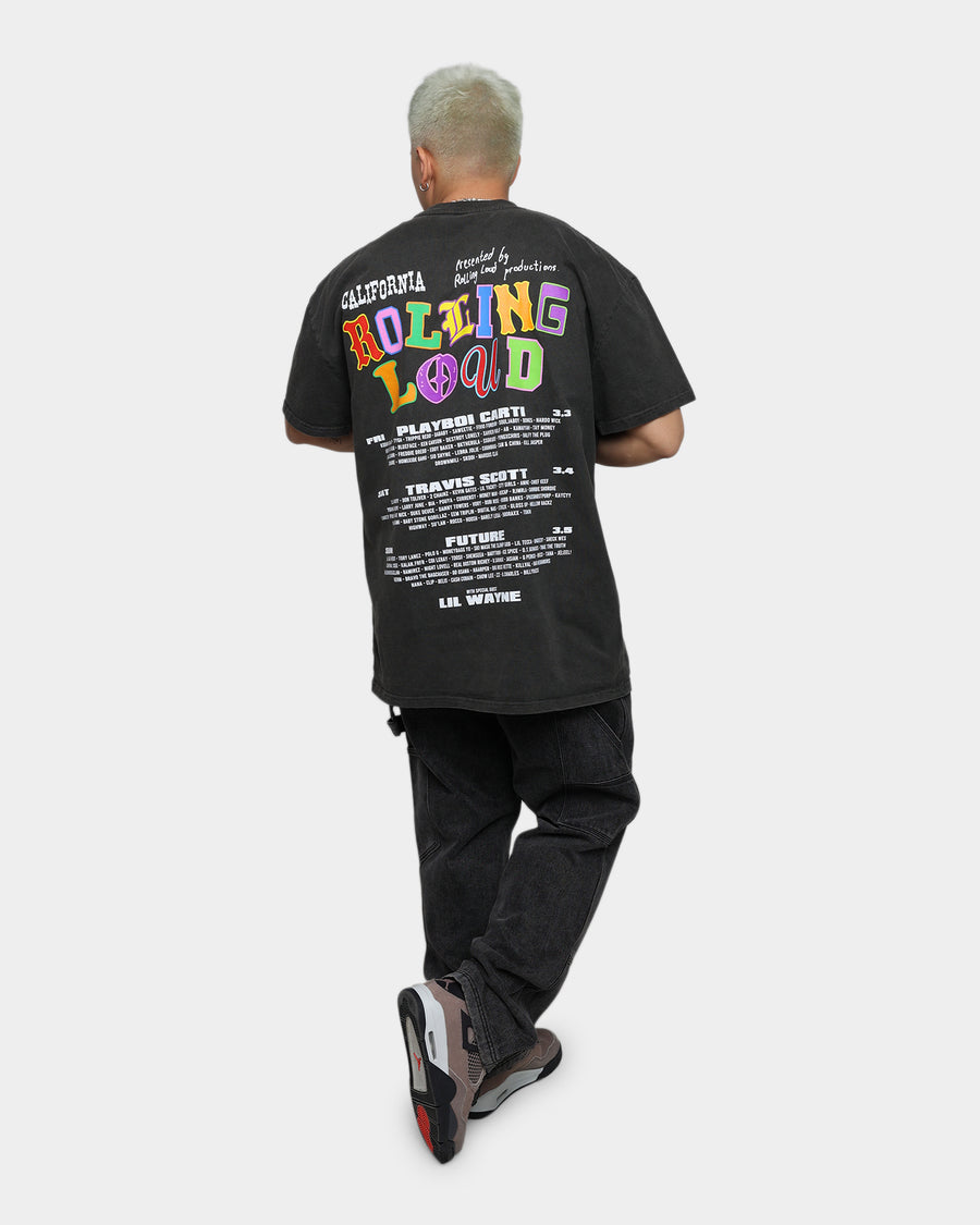 Rolling Loud Rolling Loud Line Up Vintage T-Shirt Black Wash | Culture ...
