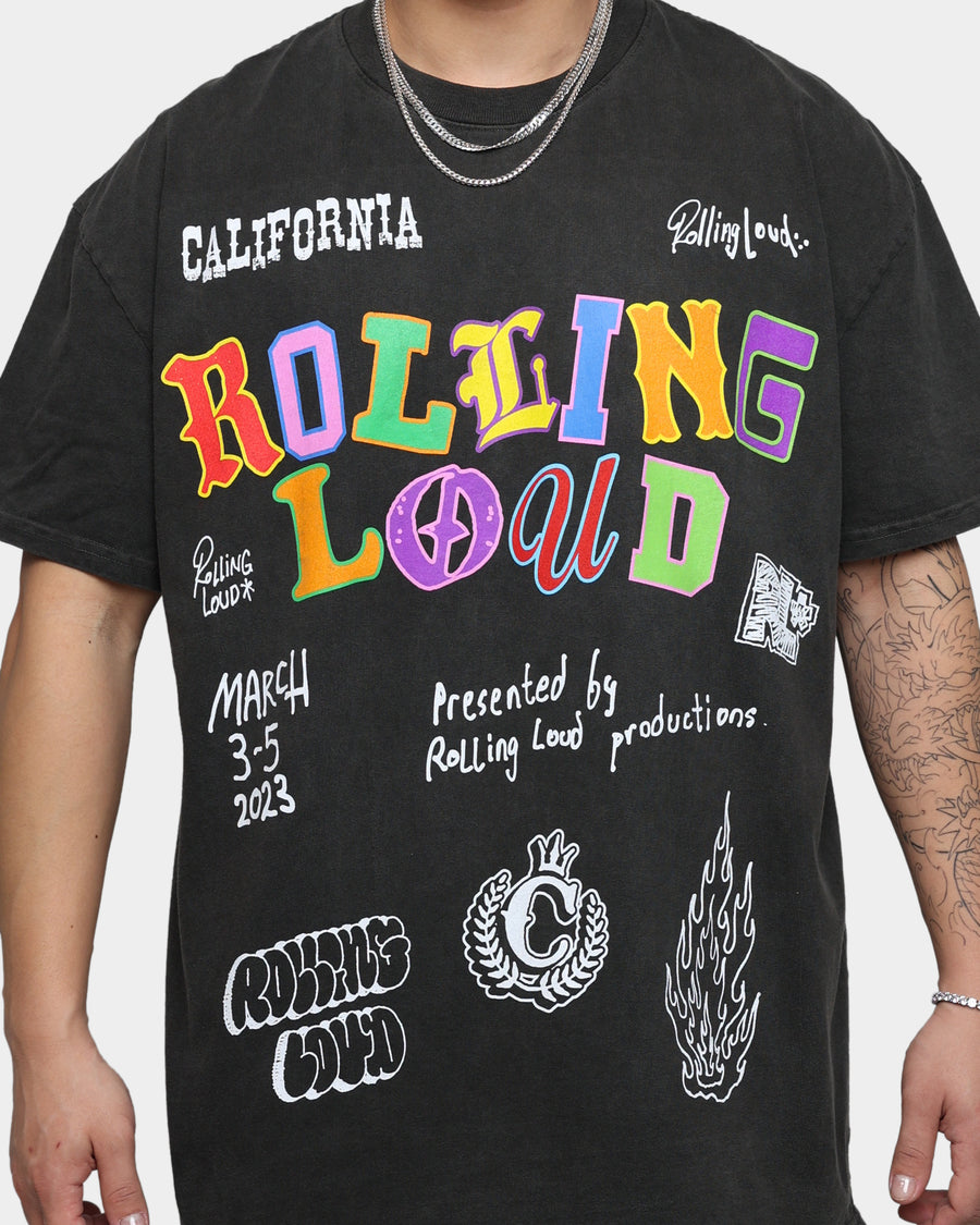Rolling Loud Rolling Loud Line Up Vintage T-Shirt Black Wash | Culture ...