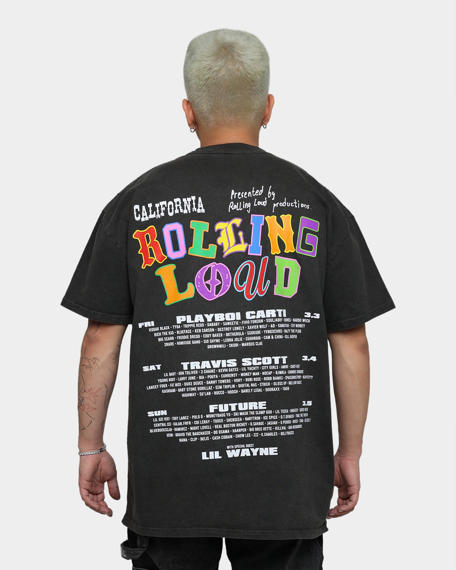 Rolling Loud Rolling Loud Line Up Vintage T-Shirt Black Wash | Culture ...
