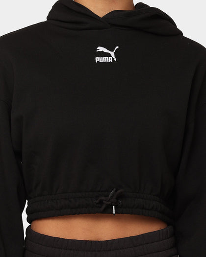 Puma Women's Classics Cropped Hoodie Puma Black