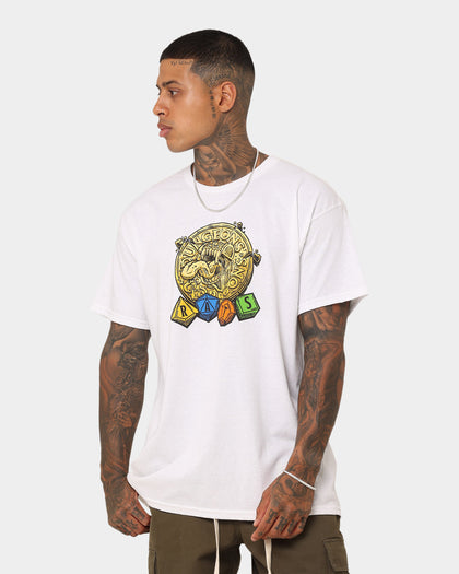 Rats Get Fat X Dungeons And Dragons Roll The Dice T-Shirt White