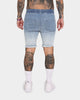EN ES Gunner Skinny Ripped Shorts Gradient Blue