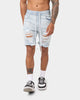 ENES Gunner Skinny Ripped Short Light Blue