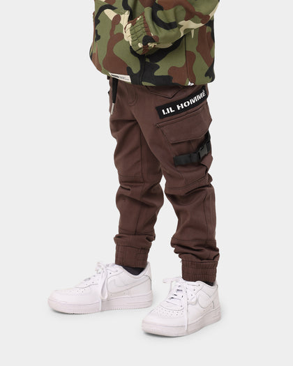 Lil Hommé Kid's Transition Cargo Jogger Dark Brown