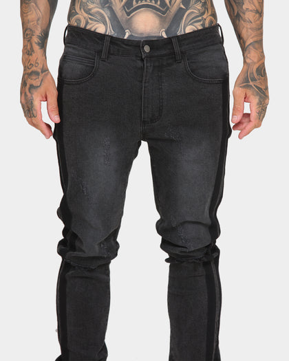 EN ES Track Denim Jeans Washed Black