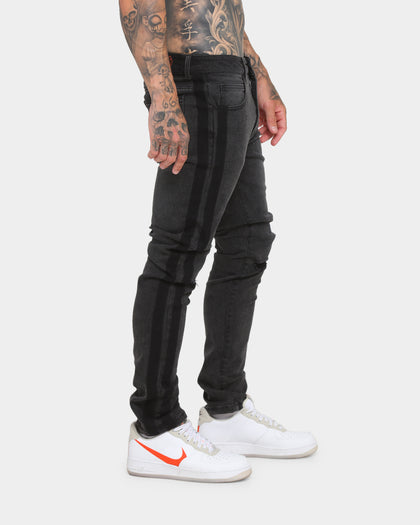 EN ES Track Denim Jeans Washed Black