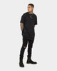 Saint Morta Index Distressed Biker Jeans Black