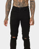 Saint Morta Index Distressed Biker Jeans Black