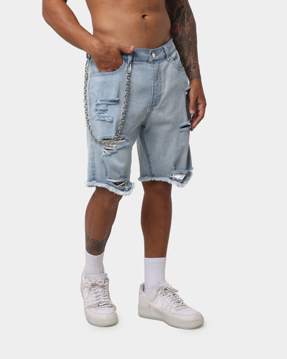 EN ES Choppa Denim Shorts Washed Blue