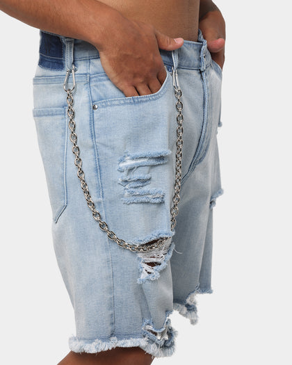 EN ES Choppa Denim Shorts Washed Blue