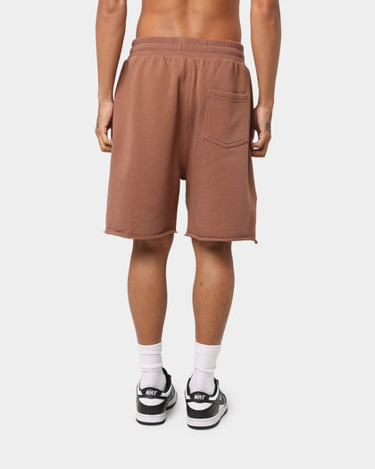 Dope Raw Fleece Shorts Brown