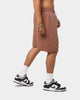 Dope Raw Fleece Shorts Brown