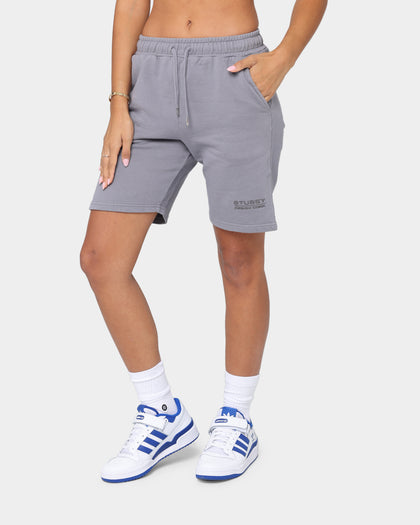 Stussy Women's Designs Pigment Fleece Shorts Charcoal