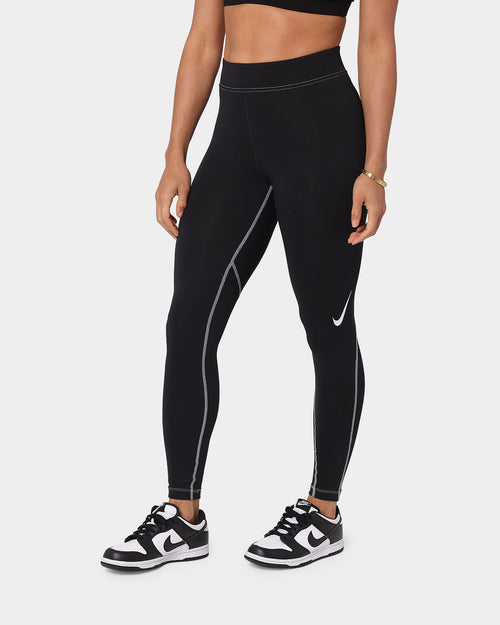 Nike Women's Swoosh GX High Rise Leggings Black/White