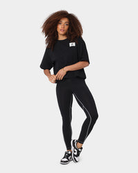 Nike Women's Swoosh GX High Rise Leggings Black/White