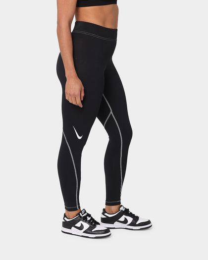 Nike Women's Swoosh GX High Rise Leggings Black/White