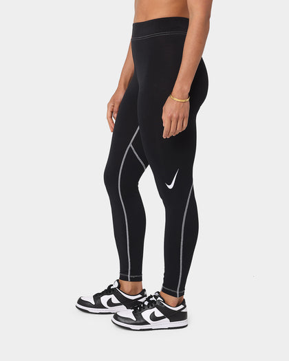 Nike Women's Swoosh GX High Rise Leggings Black/White