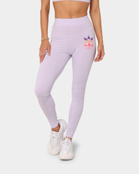 Adidas Women's Logo Play Leggings Purple Print