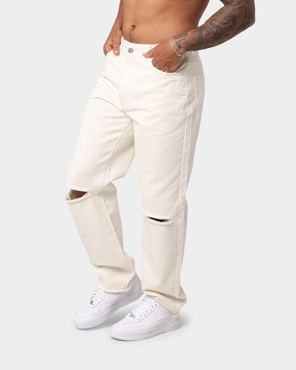 EN ES Ryder Straight Leg Jeans Off White