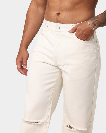 EN ES Ryder Straight Leg Jeans Off White