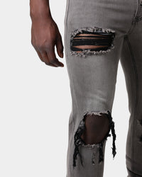 Saint Morta Destroyer Distressed Jeans Vintage Grey