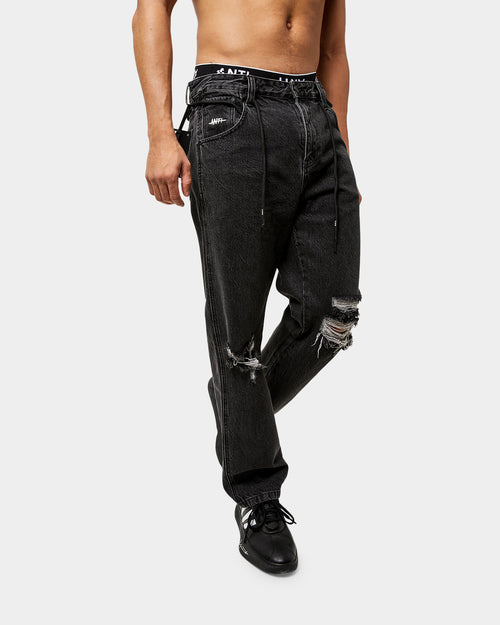 The Anti Order Post Dated Relaxed Jeans Stone Wash Black