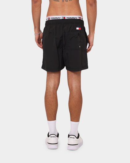 Tommy Hilfiger Double Waist Medium Drawstring Swim Short Black