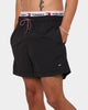 Tommy Hilfiger Double Waist Medium Drawstring Swim Short Black