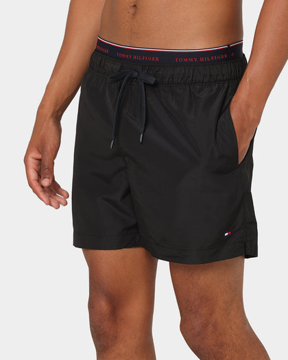 Tommy Hilfiger Logoline Drawstring Swim Shorts Black