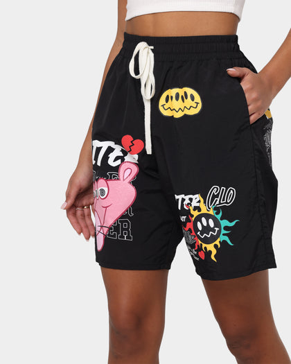 Loiter Freedom Multi Logo Shorts Black