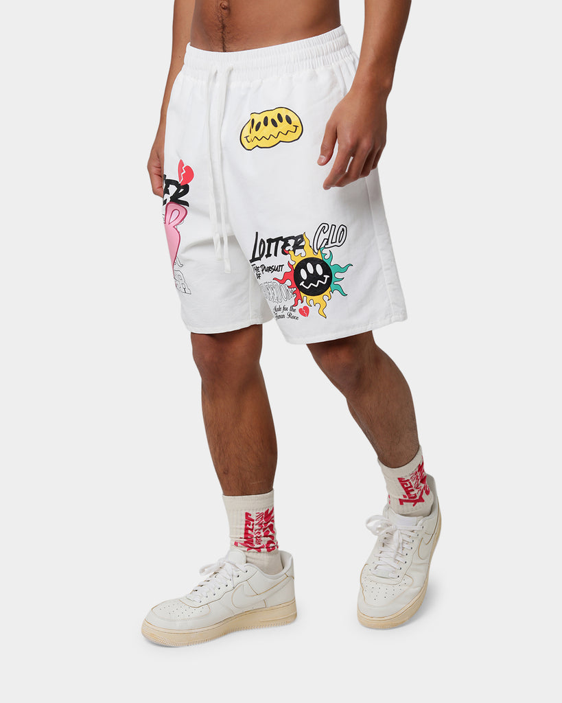 Loiter Freedom Multi Logo Shorts Off White | Culture Kings