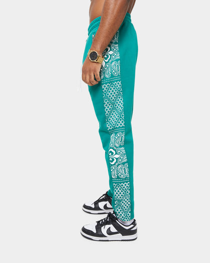 Carre Bandana Ultra Panel Track Pants Deep Teal