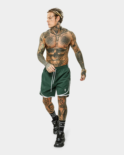 Saint Morta Icarus Vintage Running Shorts Dark Green