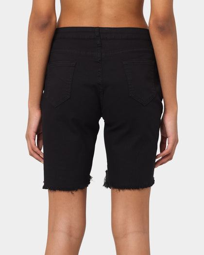 XXIII Women's Sugar Distressed Denim Short Black