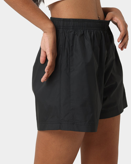 Nike Women's Nike Sportswear Woven Leopard High-Waisted Shorts Black/Metallic