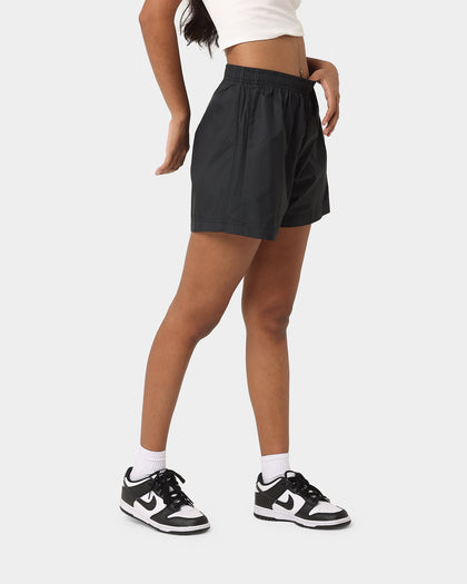 Nike Women's Nike Sportswear Woven Leopard High-Waisted Shorts Black/Metallic