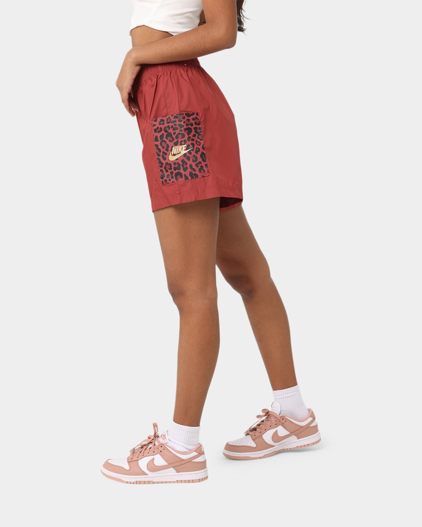 nike leopard shorts womens