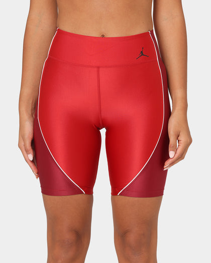 Jordan Women's Essentials Mid-Rise Bike Shorts Varsity Red