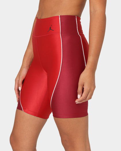 Jordan Women's Essentials Mid-Rise Bike Shorts Varsity Red